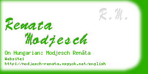 renata modjesch business card